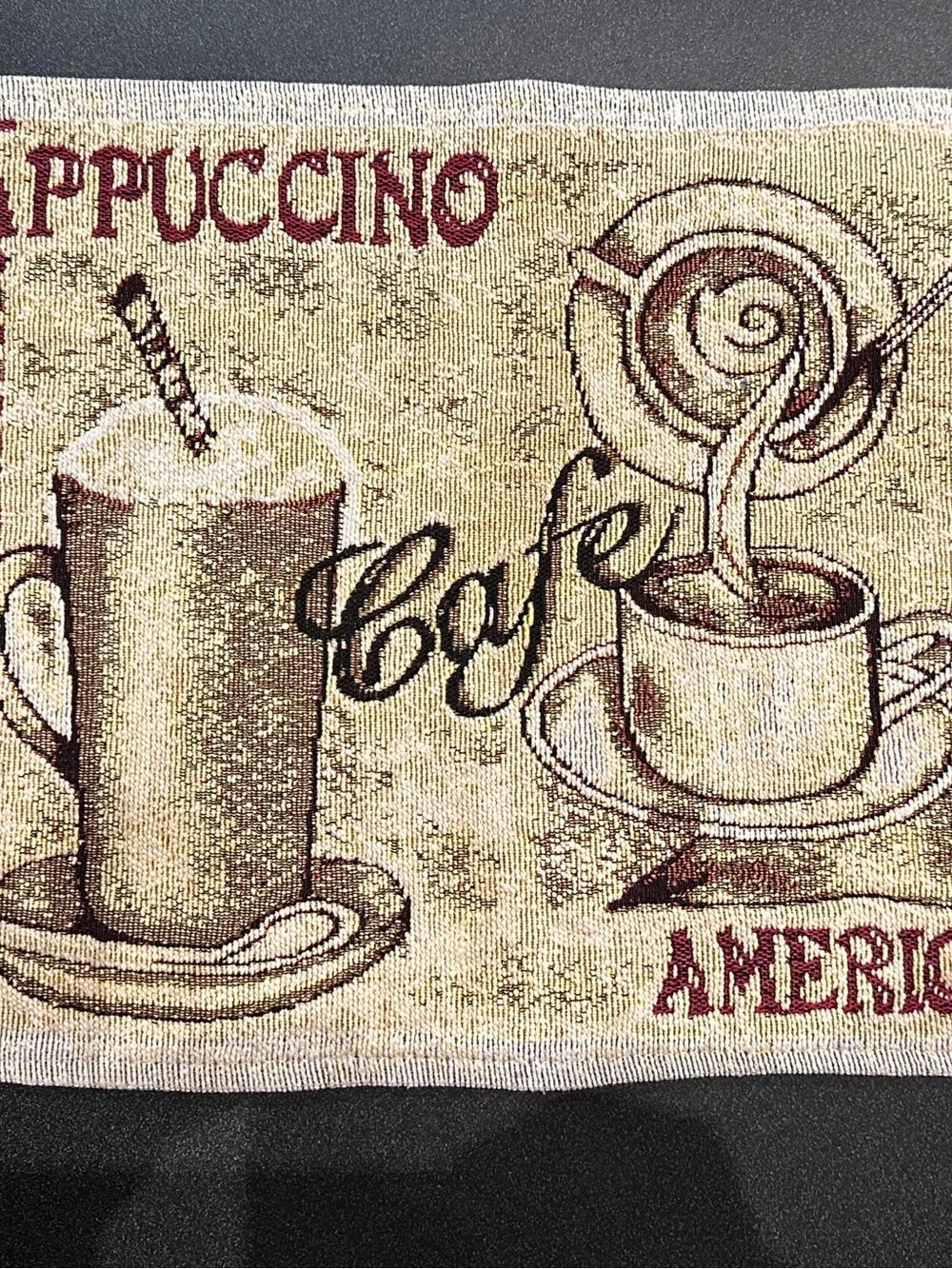 Set of 2 Coffee Cappuccino Tapestry Breakfast Table Placemat 15